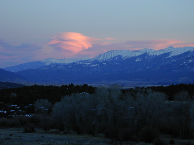 Sunset colors over Salida